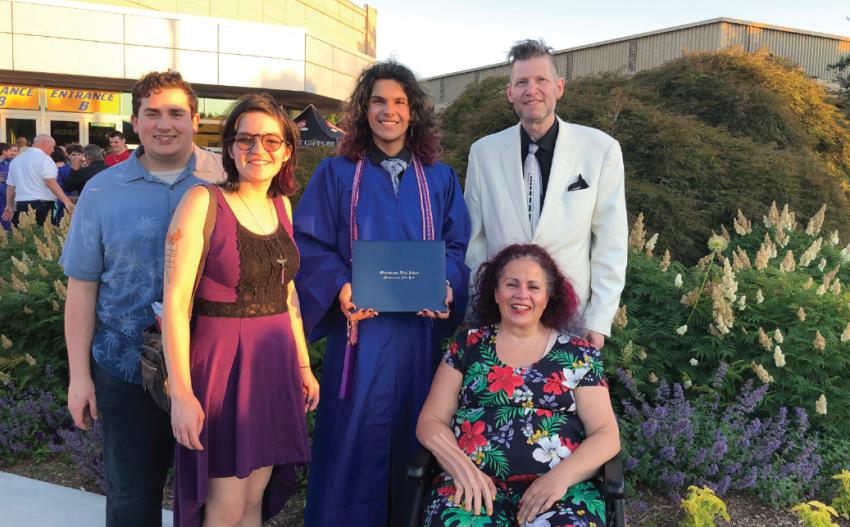 Tina Zimmerman attending her son's high school graduation in 2022