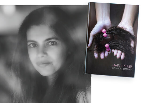 Rohina Hoffman (left) and her book, Hair Stories (right)