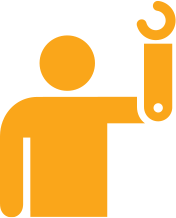 Icon of person with prosthetic arm