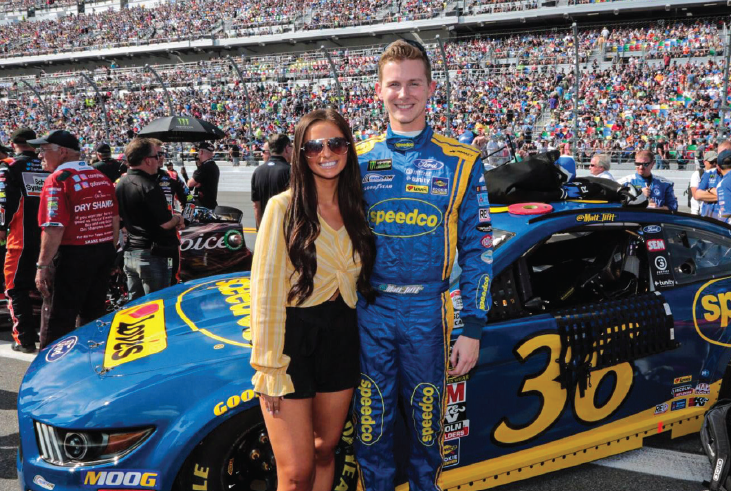 Matt Tifft and wife Jordan at Daytona 500 