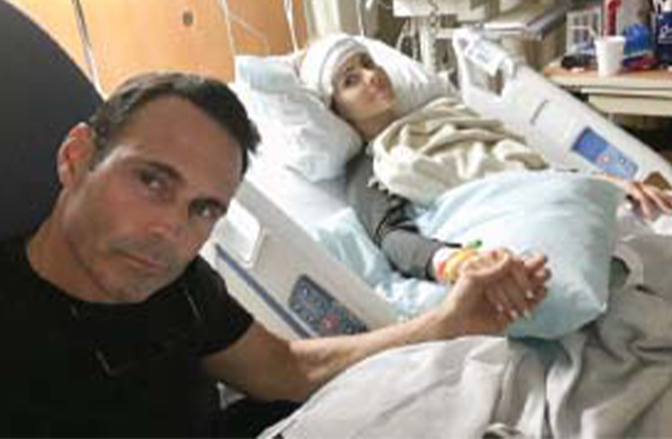 Maria Menounos recovering from surgery with support from her fiancé Keven Undergaro. 