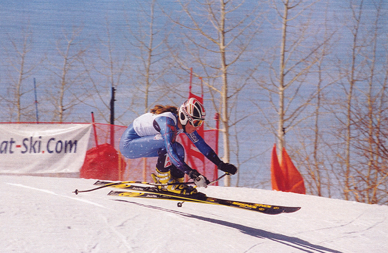 Vonn competing in the Junior Olympics
