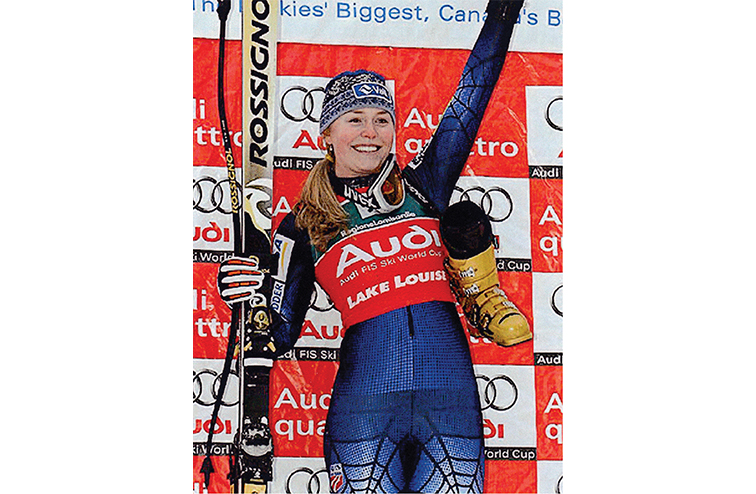 Vonn winning her first world cup