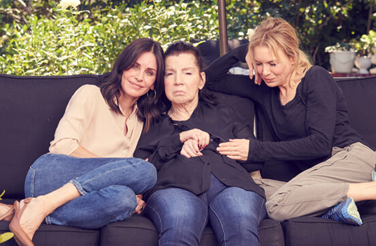 Ryder with Cox and Zellweger in a garden