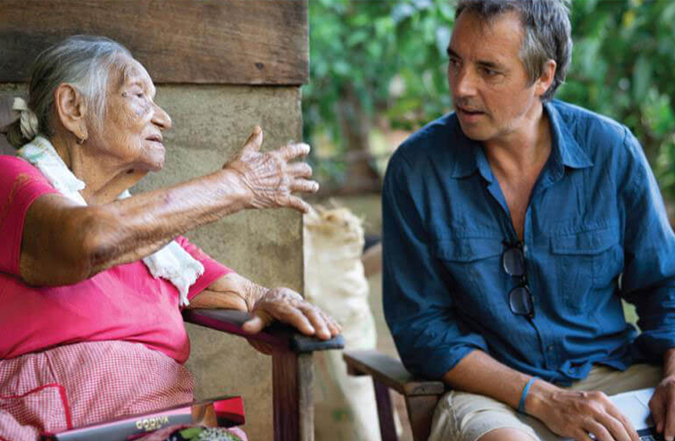 Dan Buettner Interviewing 101-year-old Maria Roberta in Nicoya, Costa Rica