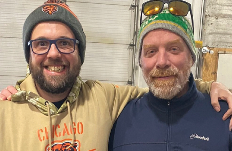 A smiling Dan Jacobs pictured with fellow chef Dan Van Rite