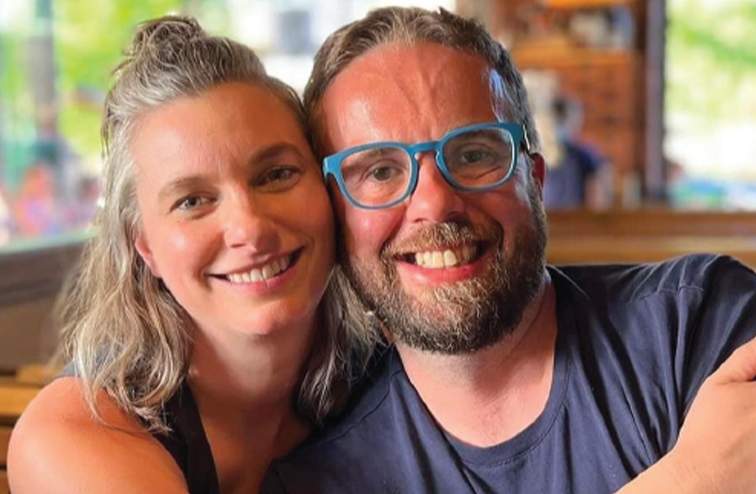 Dan Jacobs and his wife Kate smiling