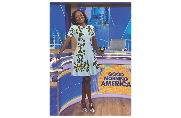 Deborah Roberts filling in as anchor on Good Morning America in 2023. 