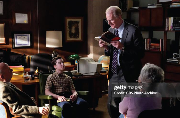 Ed Begley Jr. on the set of Young Sheldon