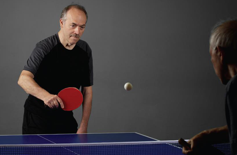 Shortz playing ping pong