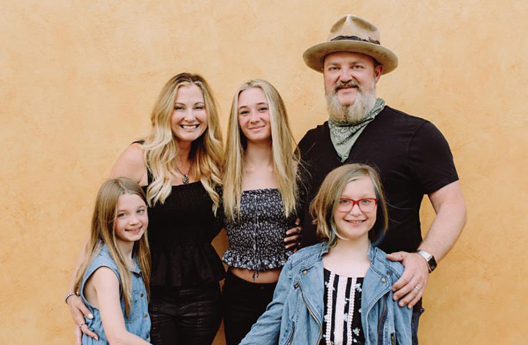 John Driskell Hopkins with his family