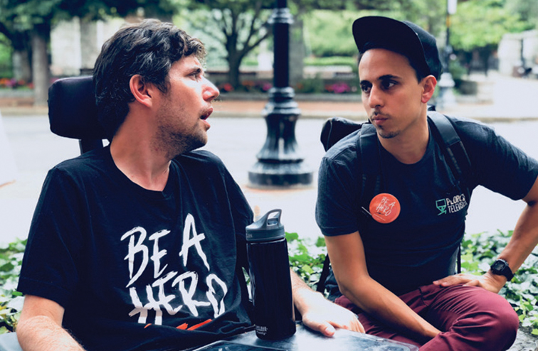 Barkan talking to director Nicholas Bruckman