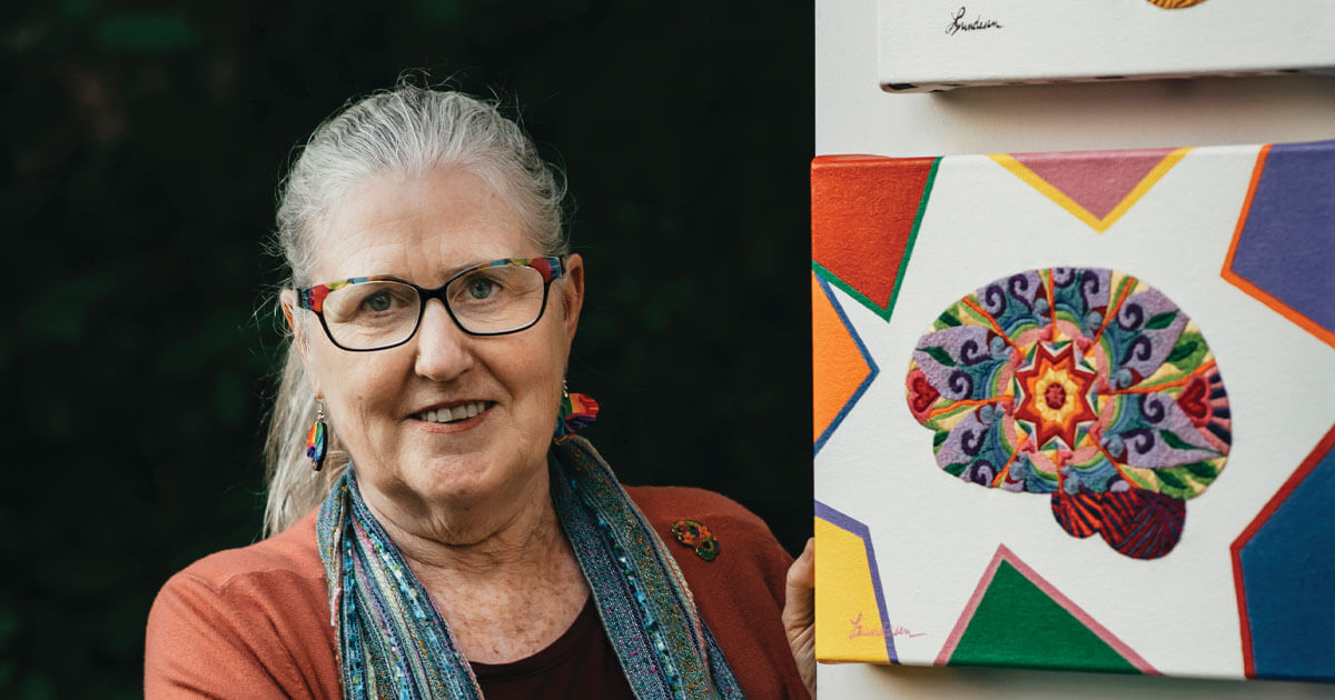 An artist's mixed-media work strengthens her understanding of the brain