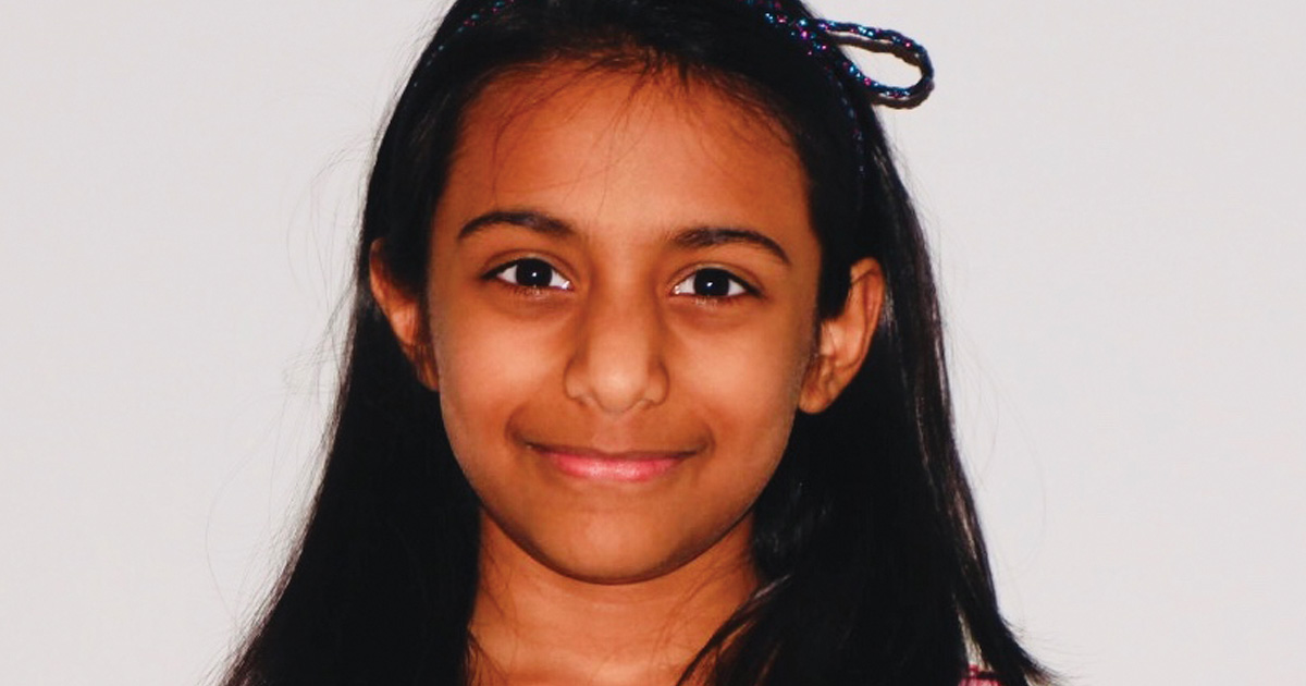 8 year old Leela Nagaraj-Datta 