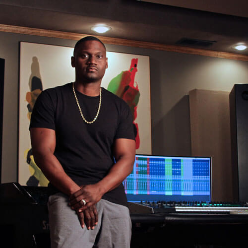 Khari Cain in the recording studio