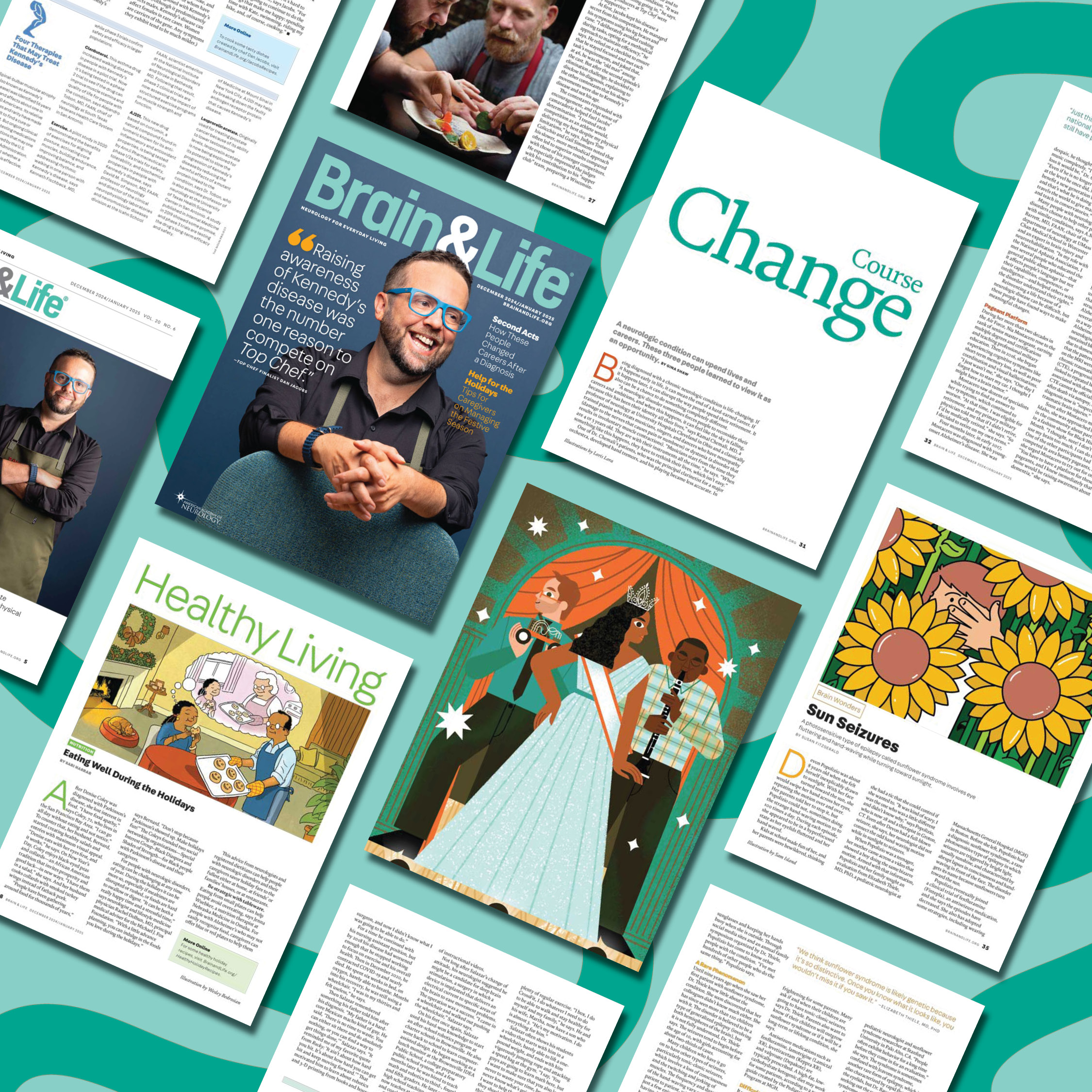 Layout of December 2024, January 2025 Brain and Life Magazine