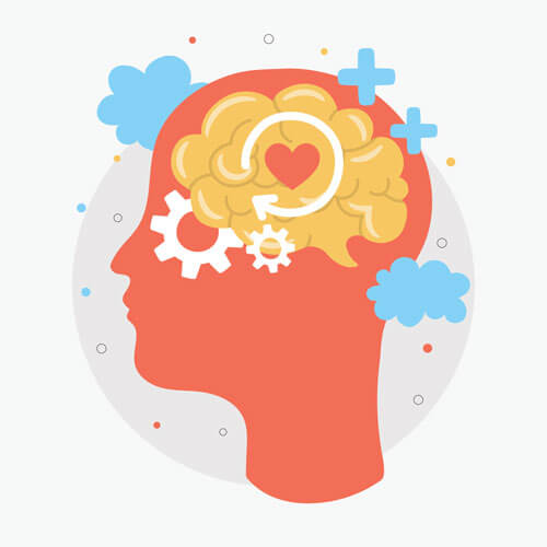 Illustration of a healing brain. 