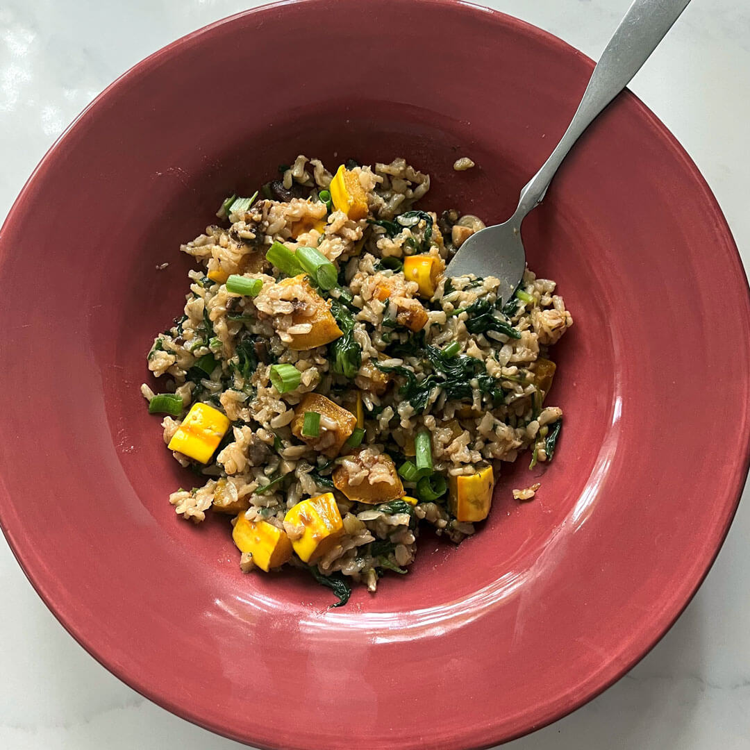 Autumn Fried Rice with Delicata Squash