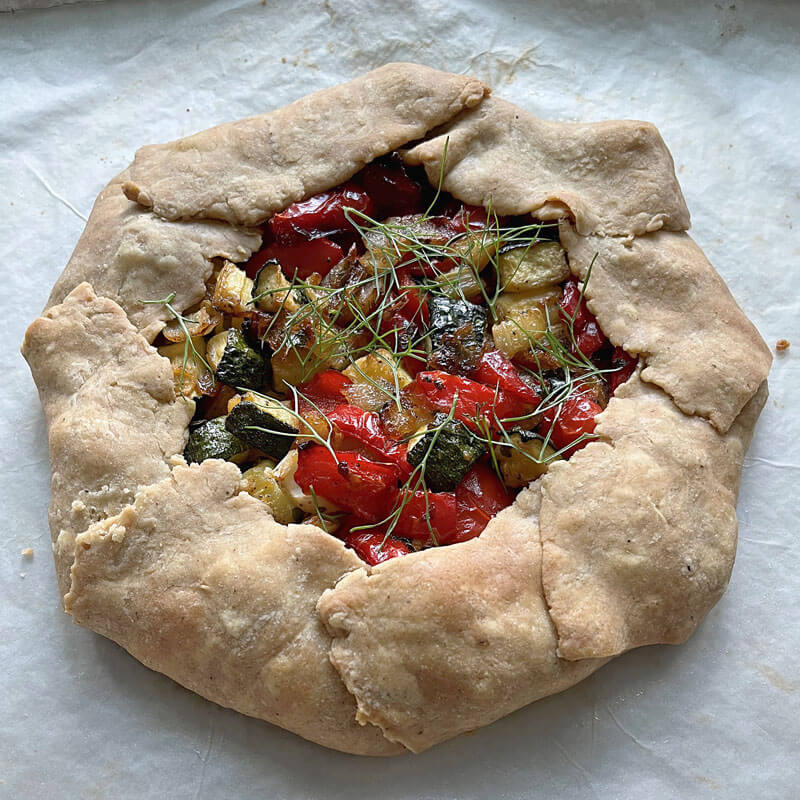 Rustic Vegetable Tart with Olive Oil Crust
