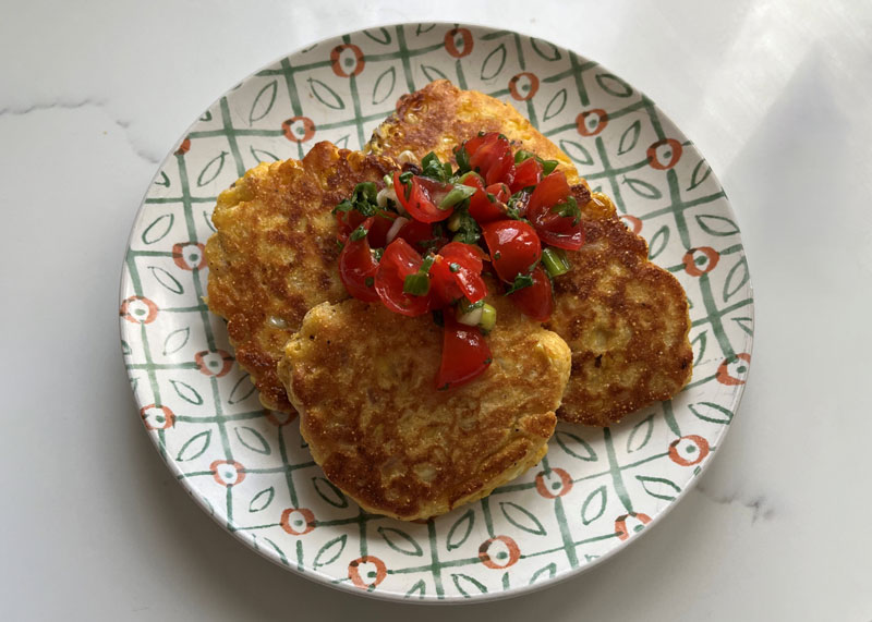 Corn Fritters with Fresh Tomato Salsa 