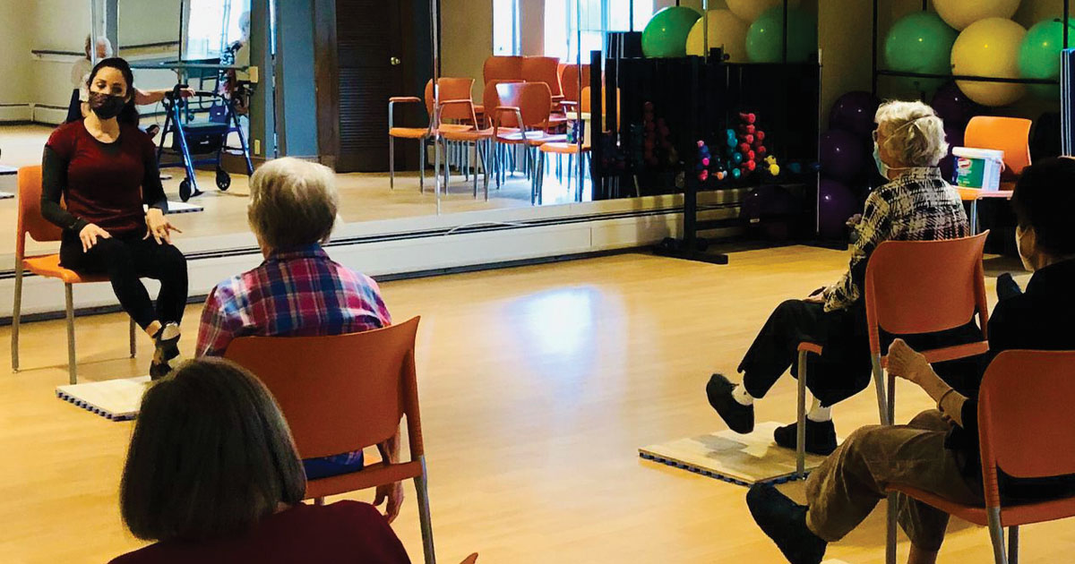 Seated tap dancing helps seniors with dementia