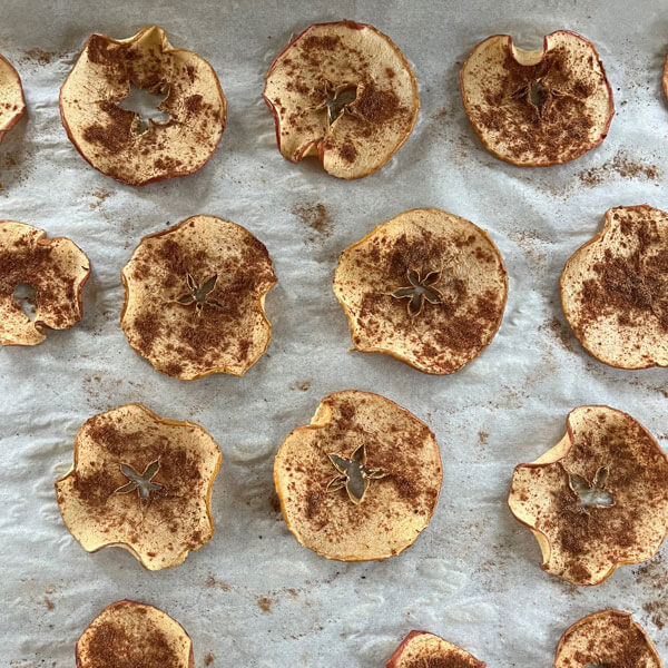 Photograph of dried spiced apples